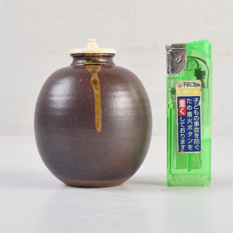 茶道具 平安 笹田有祥作 摸白玉文珠 茶入 仕覆付 共箱 V 9151 - メルカリ