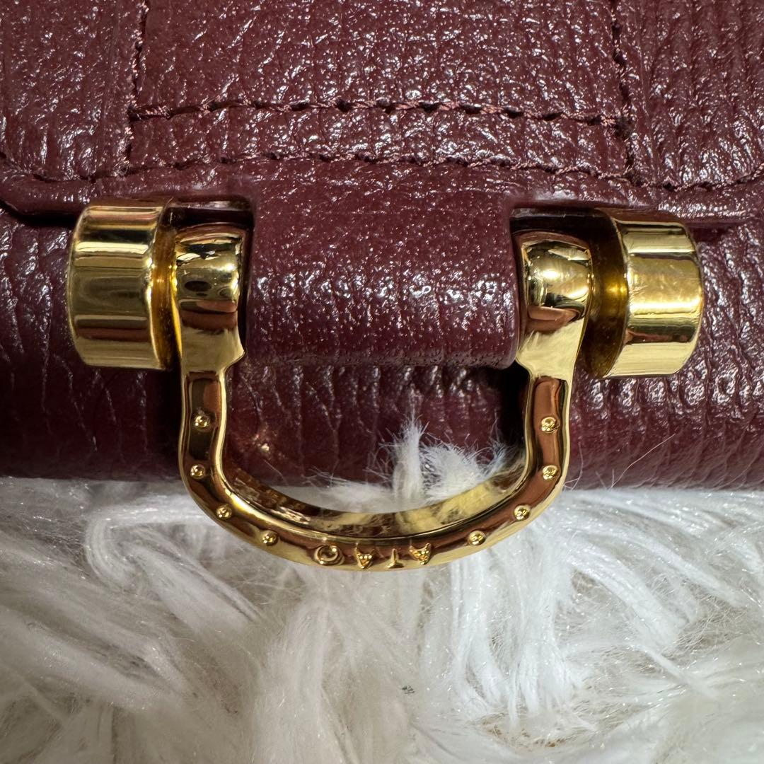 外箱付き】 ATAO ロトロ 2つ折り財布 バーガンディ 金具 馬車 レザー