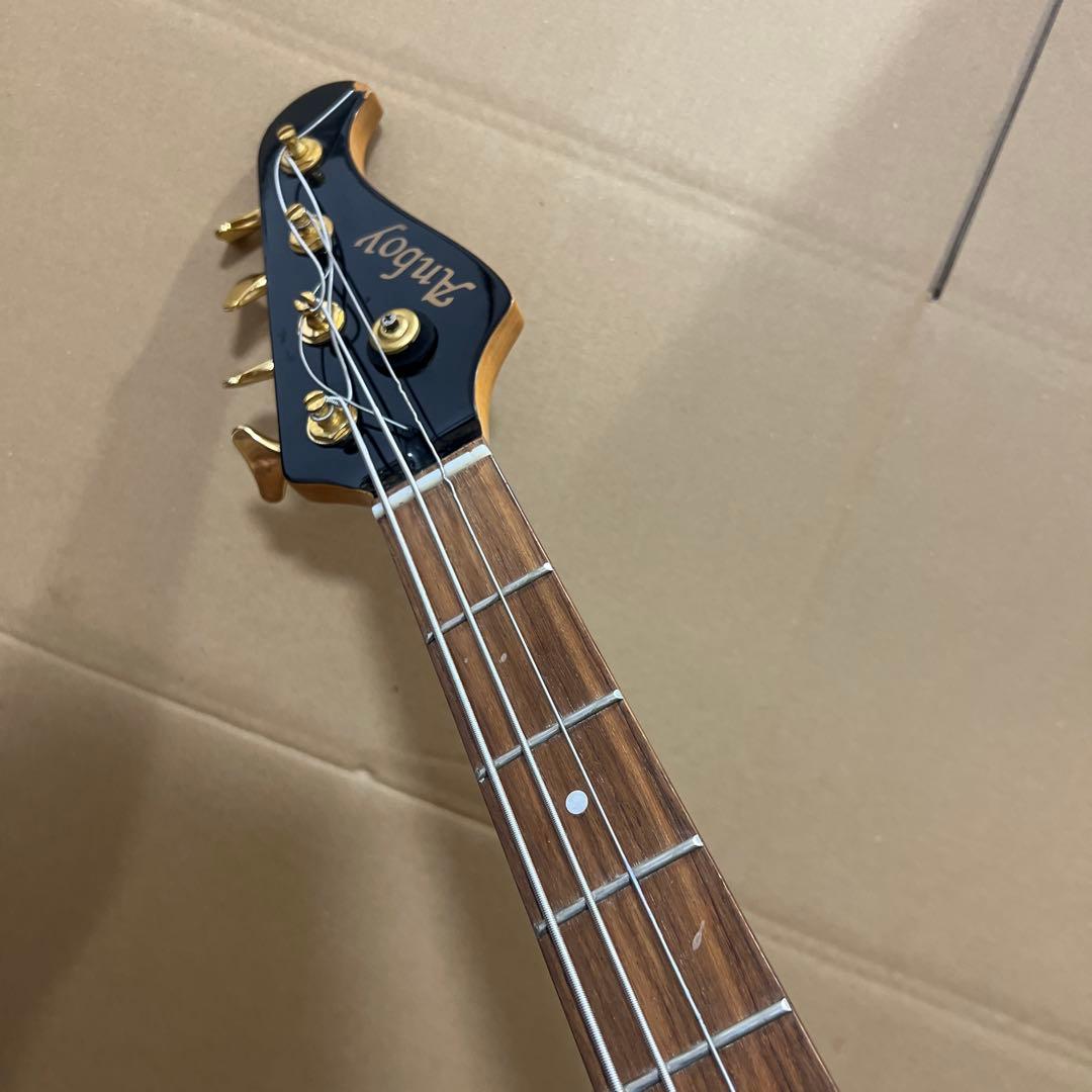 メンテナンス済♥️アンボイ ベースギター レッド ブラック ギター ベース