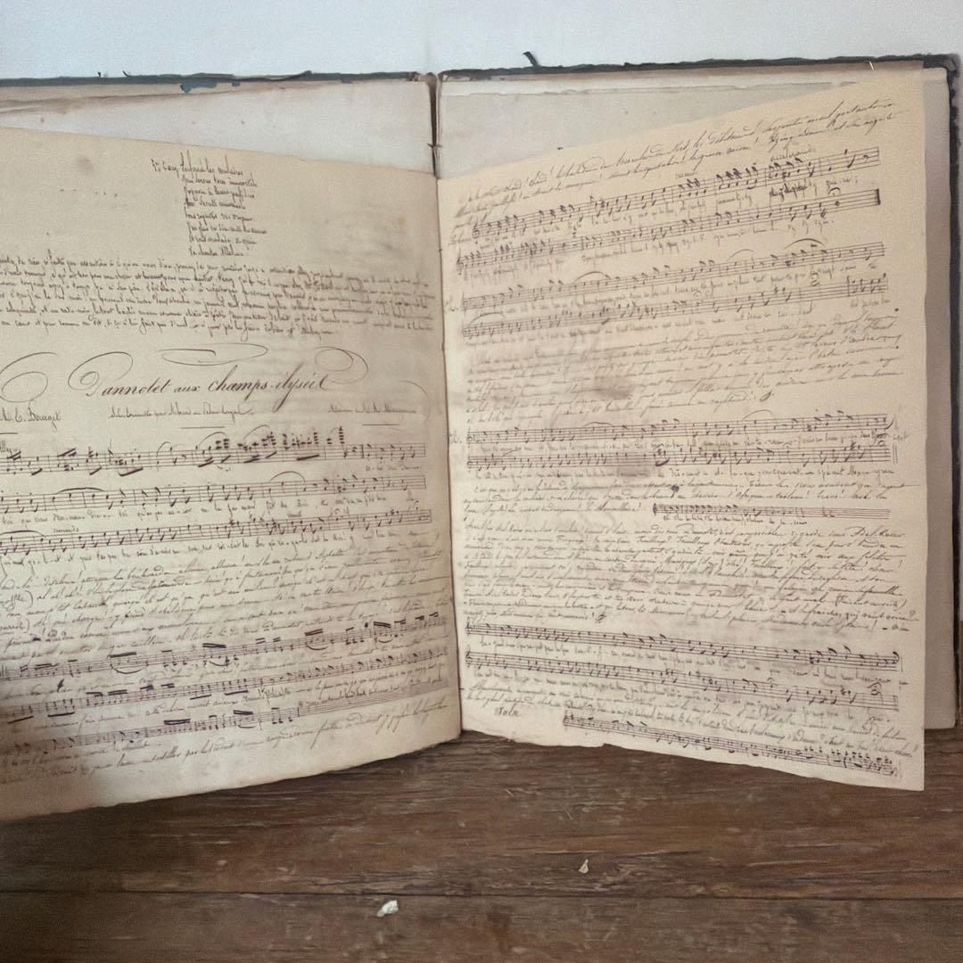 フランスアンティーク 1800年代の楽譜 希少 chanson シャンソン