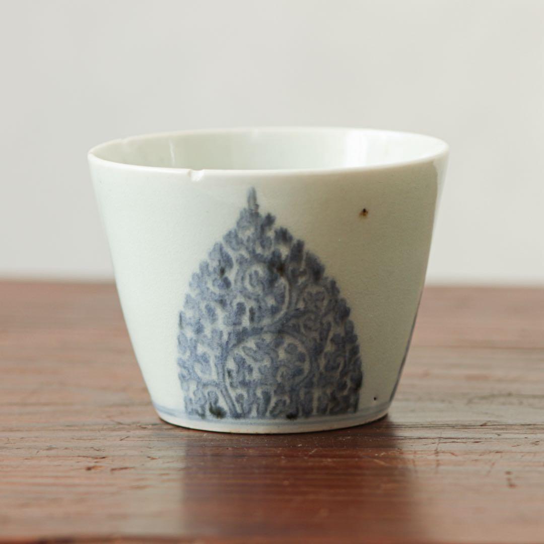 古伊万里　伊万里　江戸　中期　型紙摺　印判手　蕎麦猪口　金継ぎ　材料