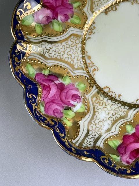 希少】オールドニッポン アールヌーボー様式 カップ ソーサー 三脚 三