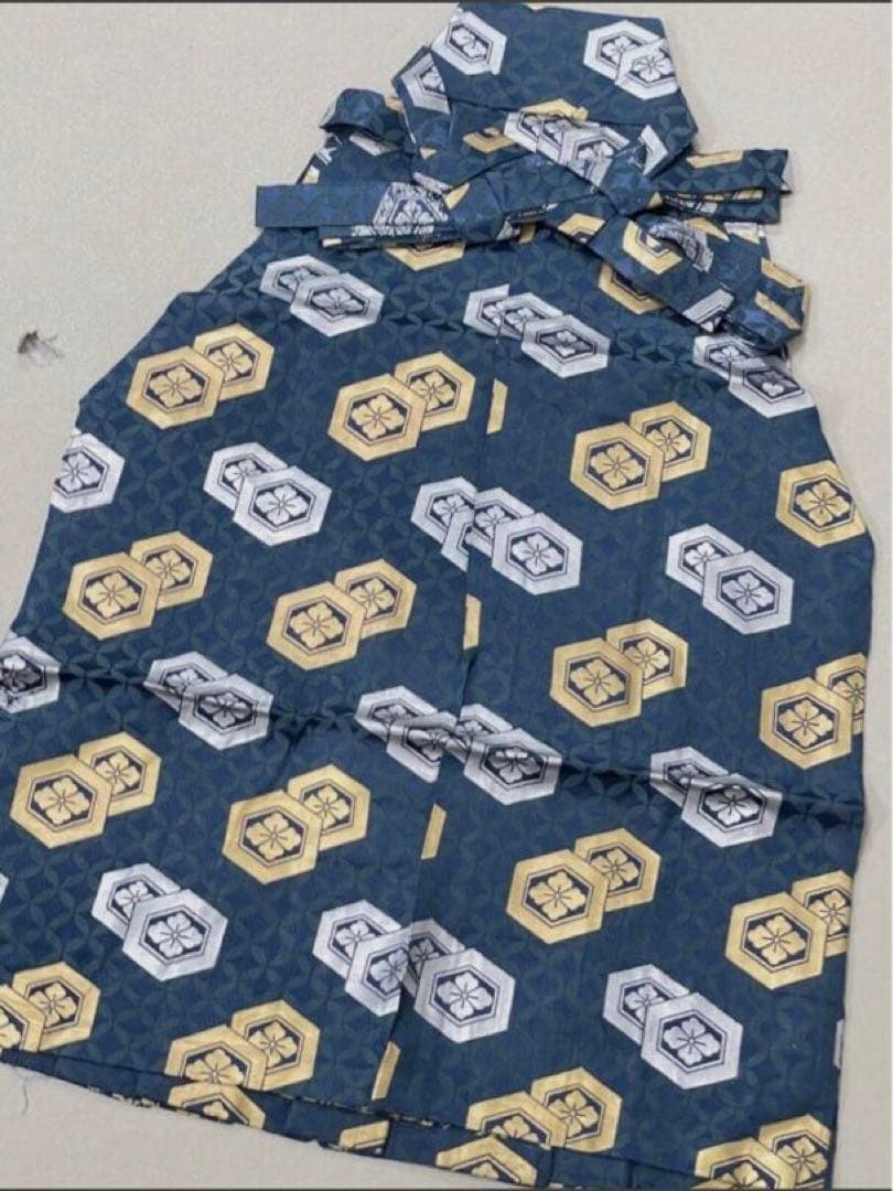 七五三 五歳‼️正絹豪華絢爛黒地金箔ラメキラキラ鷹巻物金彩‼️完全フルセット 揃える