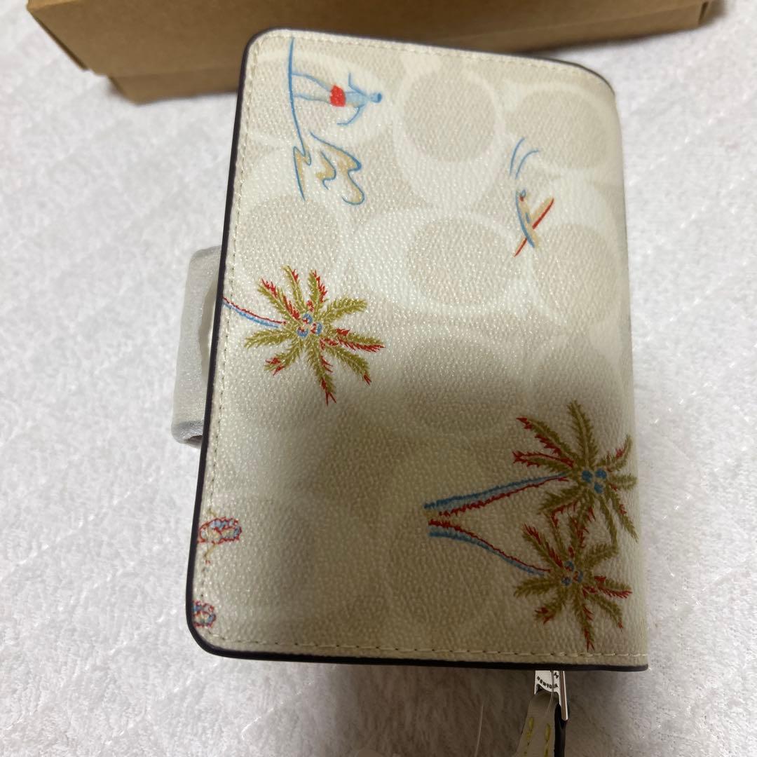 coach ミディアムウォレット フラプリント 二つ折り