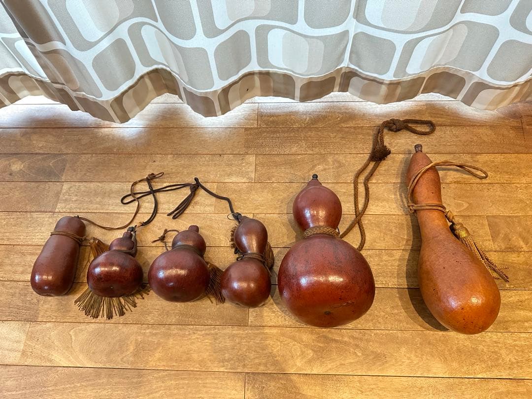 アジアンスタイル 木製装飾品 オーナメント オブジェ ひょうたん