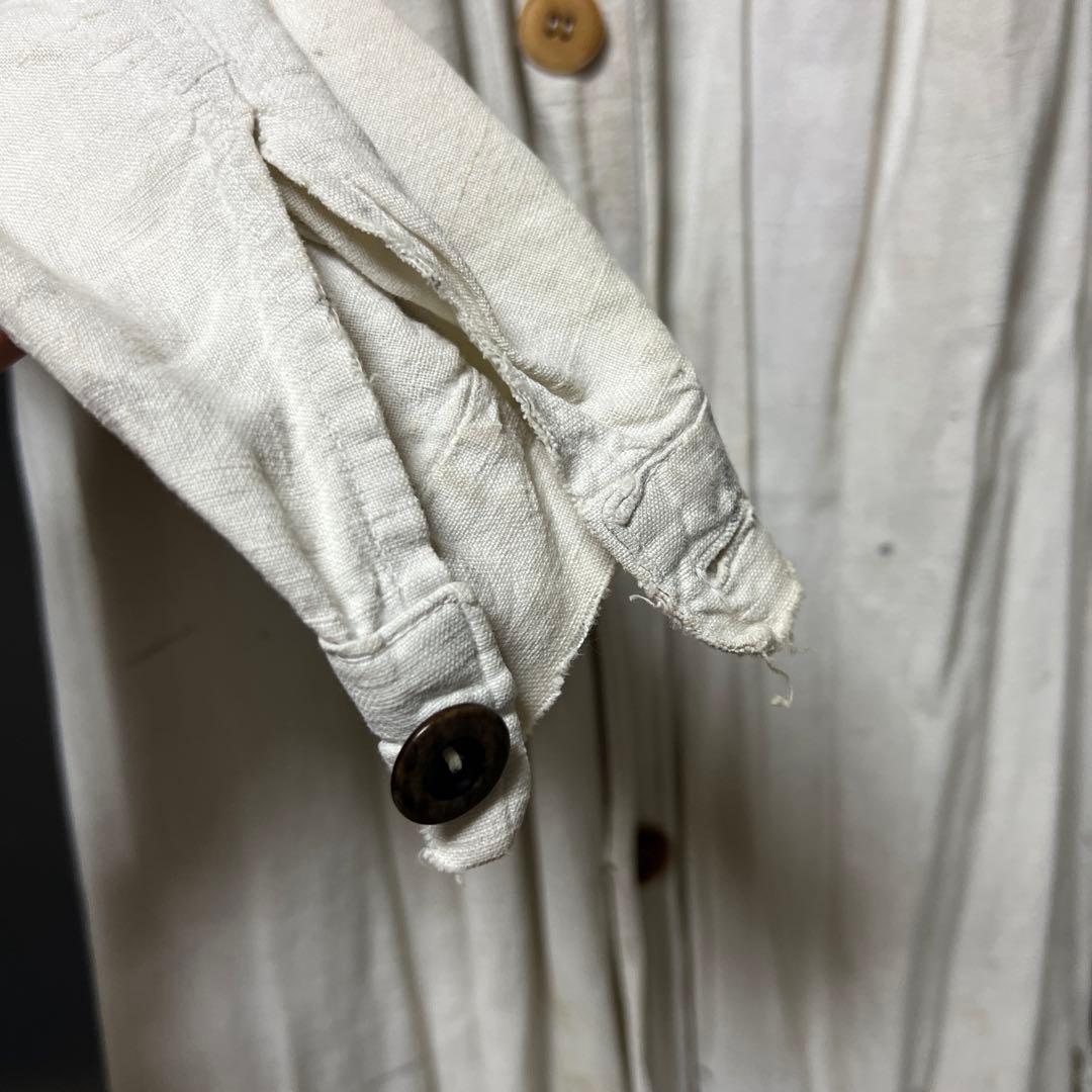 30s 40s フレンチヴィンテージ リネンコート アンティーク フランス