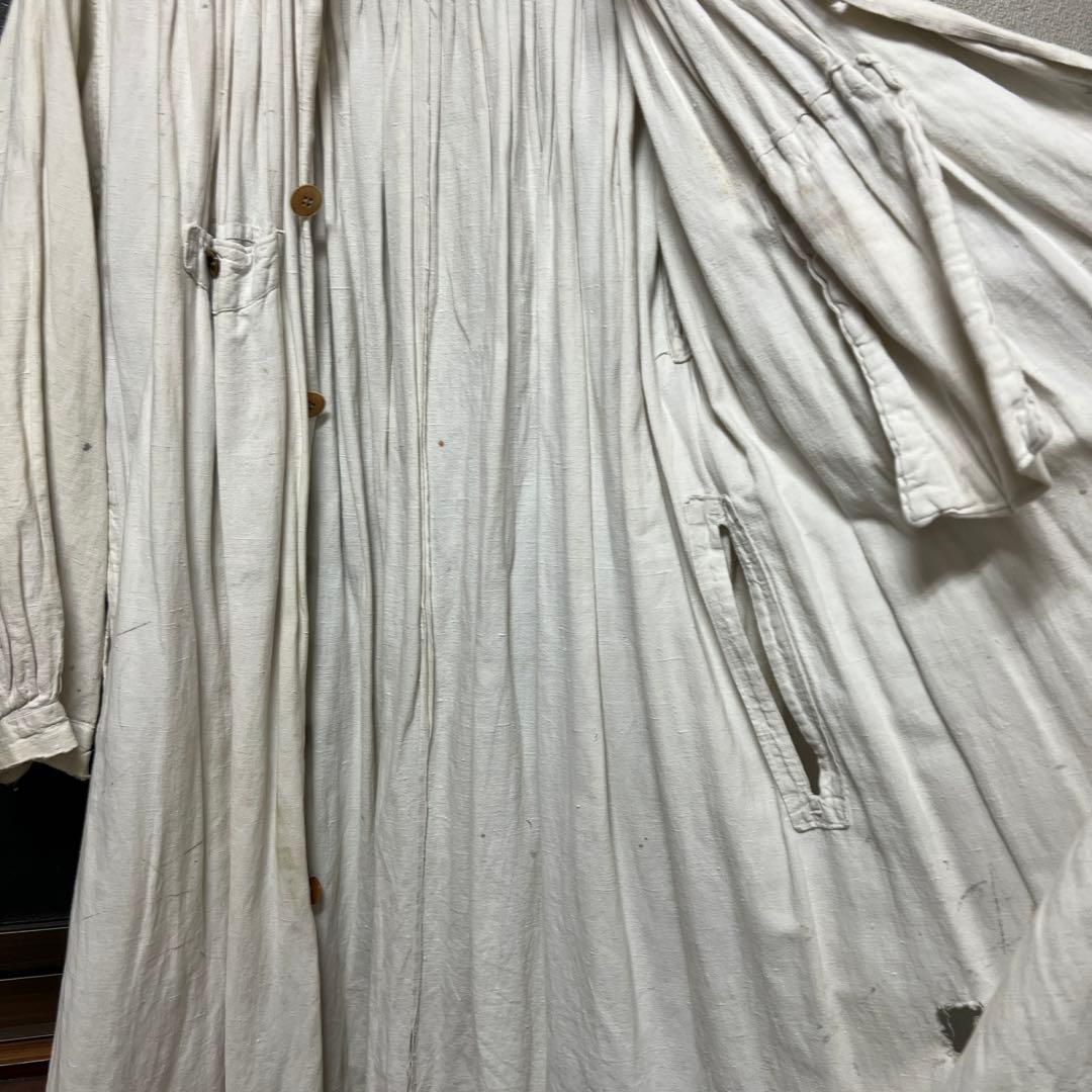 30s 40s フレンチヴィンテージ リネンコート アンティーク フランス