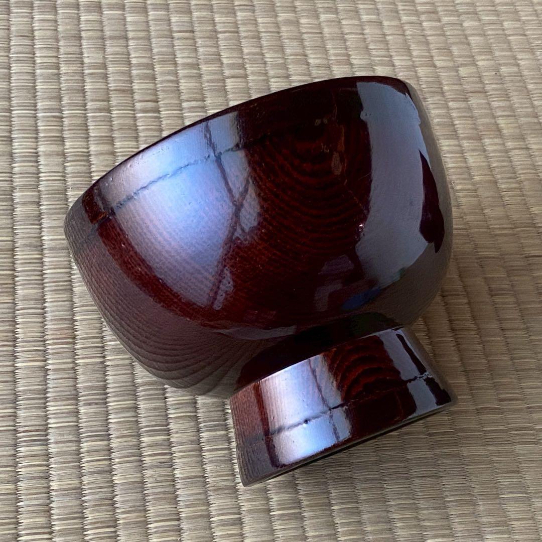 合鹿椀②未使用 輪島塗 けやき 木地呂 合鹿椀 布着せ 内黒
