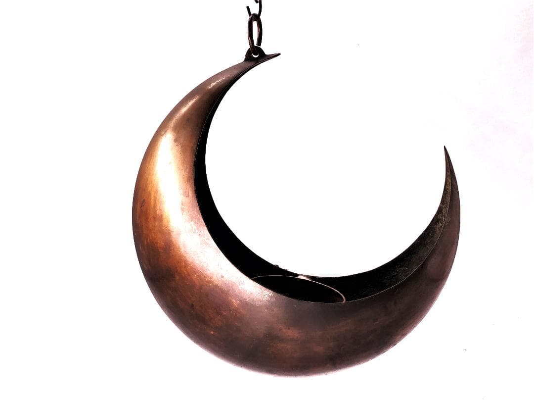 三日月形砂張吊花生 】 不如帰赤銅彫金 江戸～明治時代 - メルカリ