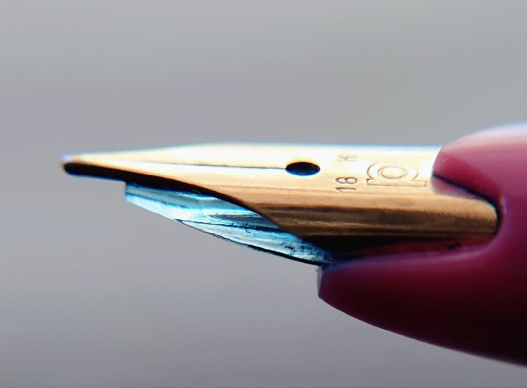 プラチナ 万年筆 シャンパンゴールド/ピンク ペン先18K-750