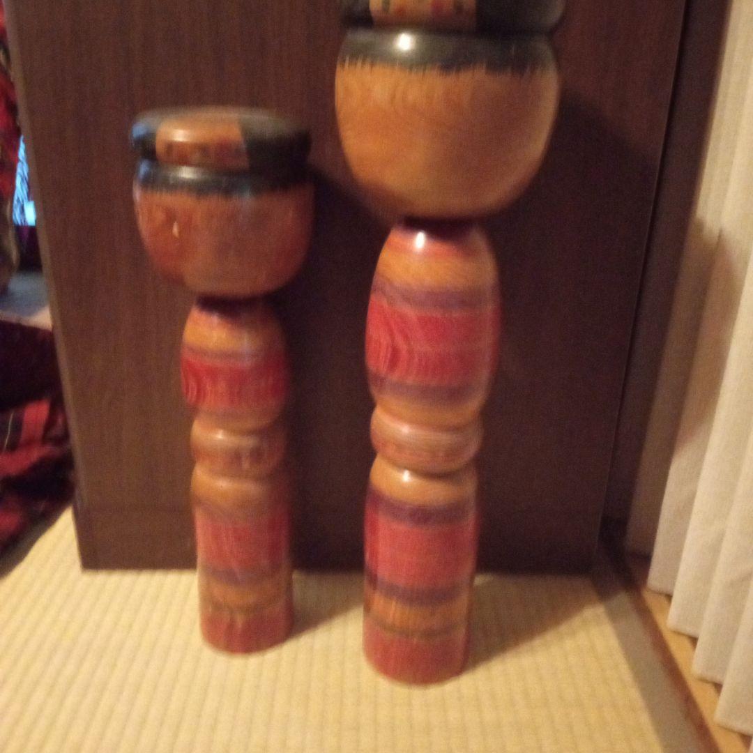 ビンテージ！大型弥治郎こけし 大中2本 小1本オマケ付き