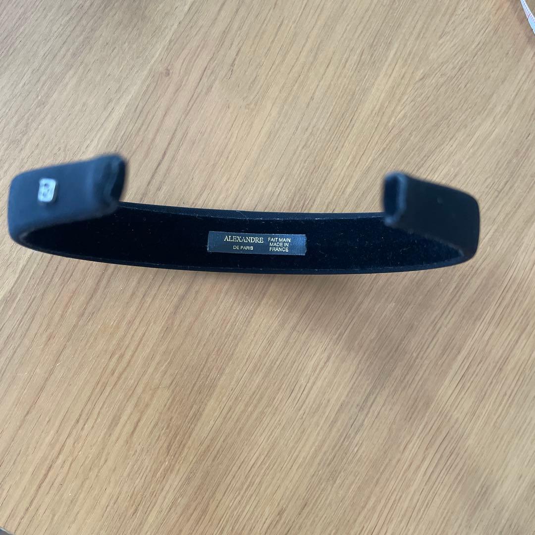 【あっきー】アレクサンドル ドゥ パリ 黒　布製　カチューシャ