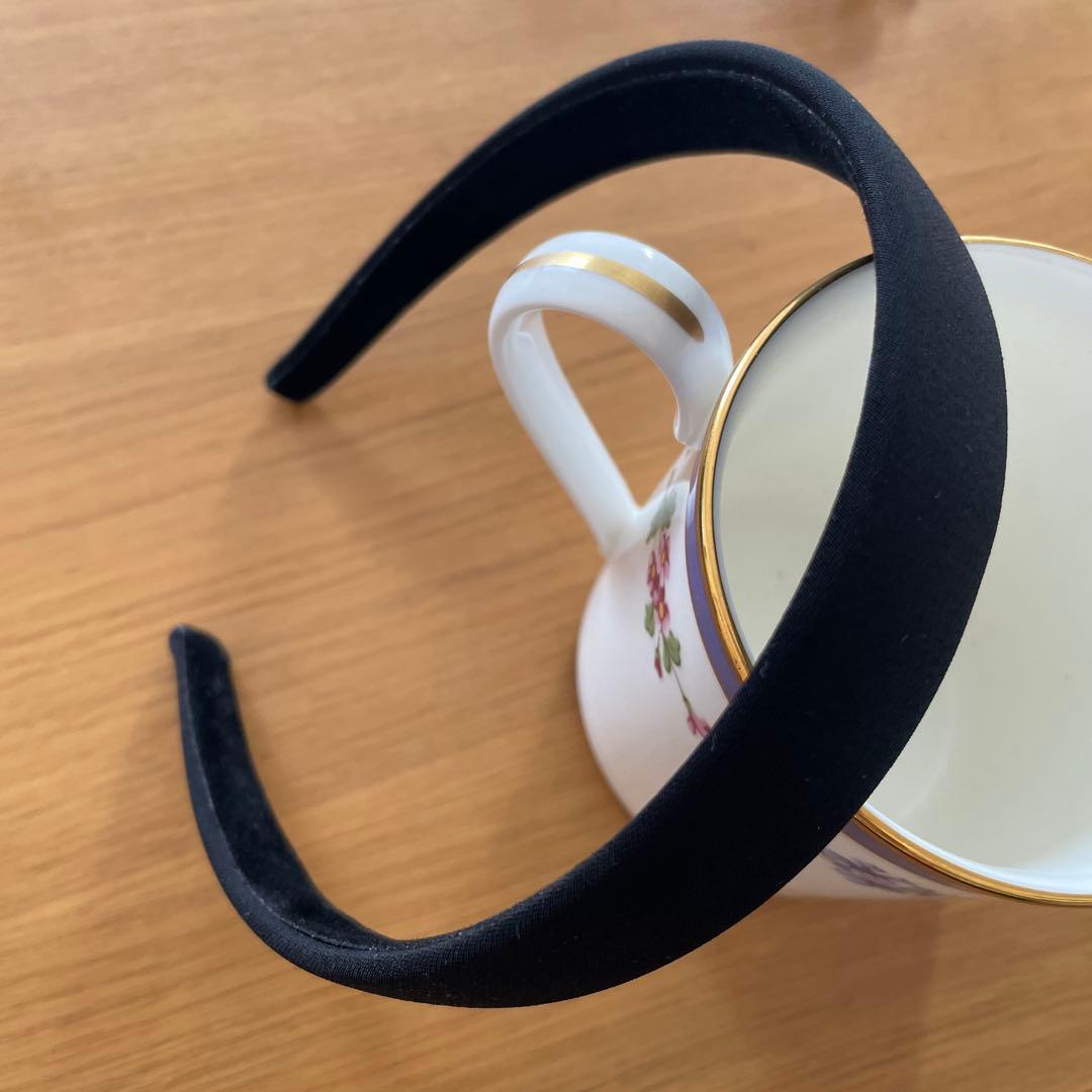 【あっきー】アレクサンドル ドゥ パリ 黒　布製　カチューシャ