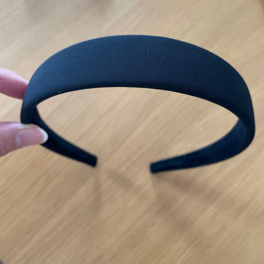 【あっきー】アレクサンドル ドゥ パリ 黒　布製　カチューシャ