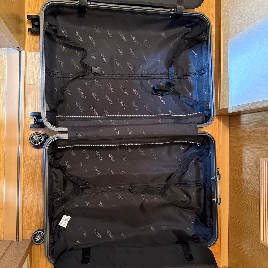 大型 約93L ブラック 波状テクスチャ キャリーケース スーツケース 大型