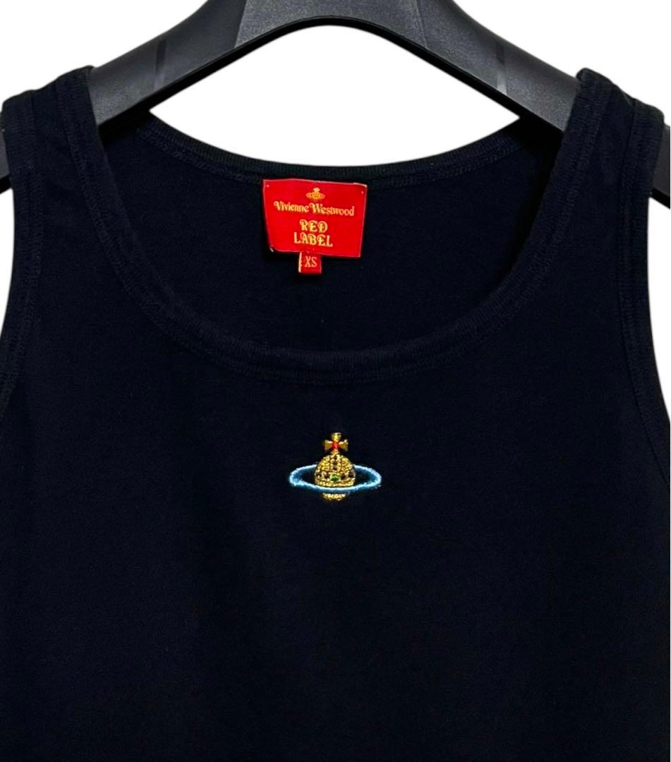 美品　ヴィヴィアンウエストウッドレッドレーベル　オーブ刺繍　タンクトップ