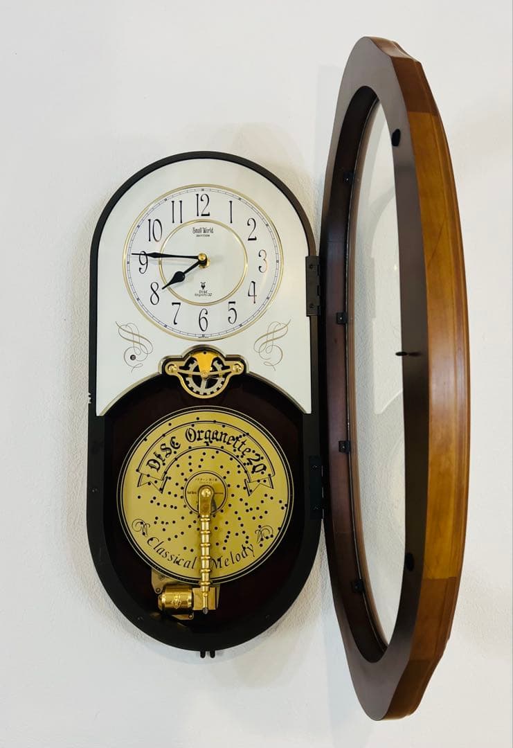 【新品】超レアオルガニートM729 壁掛時計ディスクオルゴール6枚付きお譲ります