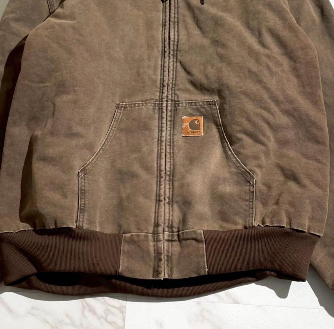 希少 カーハートアクティブジャケット J68CHT ダックキャンバス 茶色