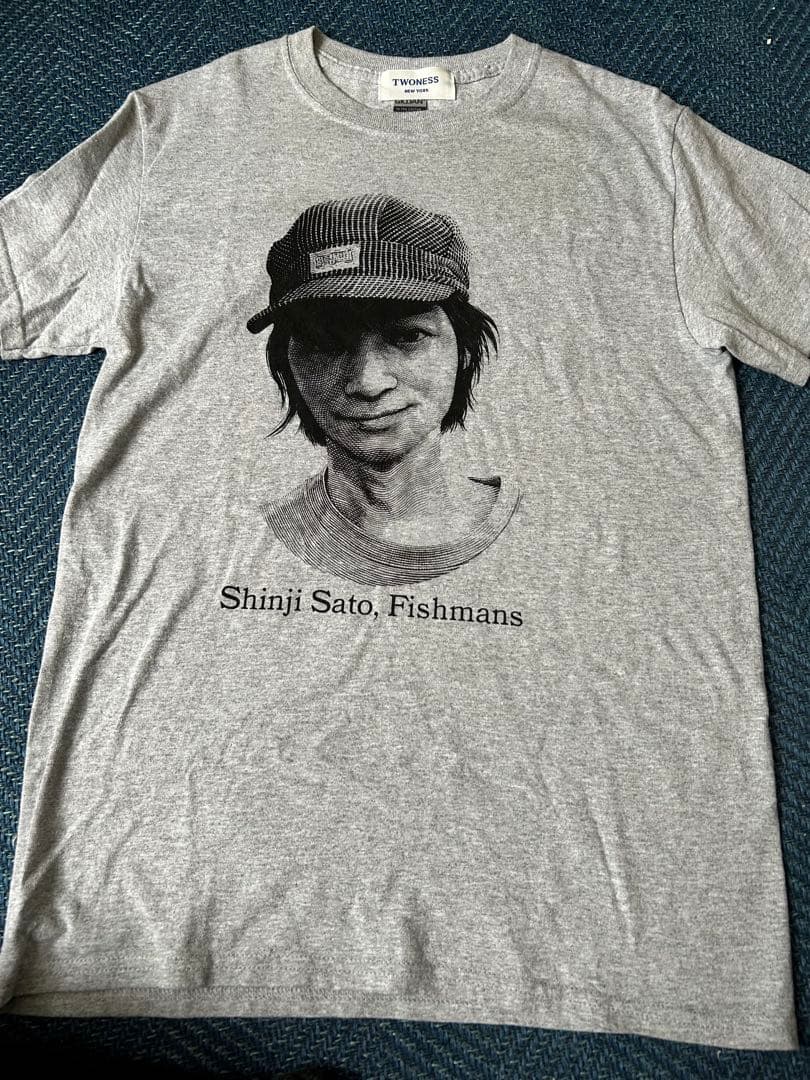 twoness フィッシュマンズ 佐藤伸治 サイズS グレー 半袖Tシャツ