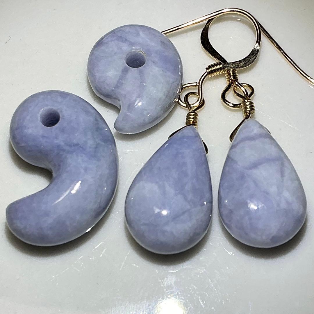 専用】糸魚川翡翠 ヨシオ沢 ニノ型、ティアドロップピアス 14kgf（1）