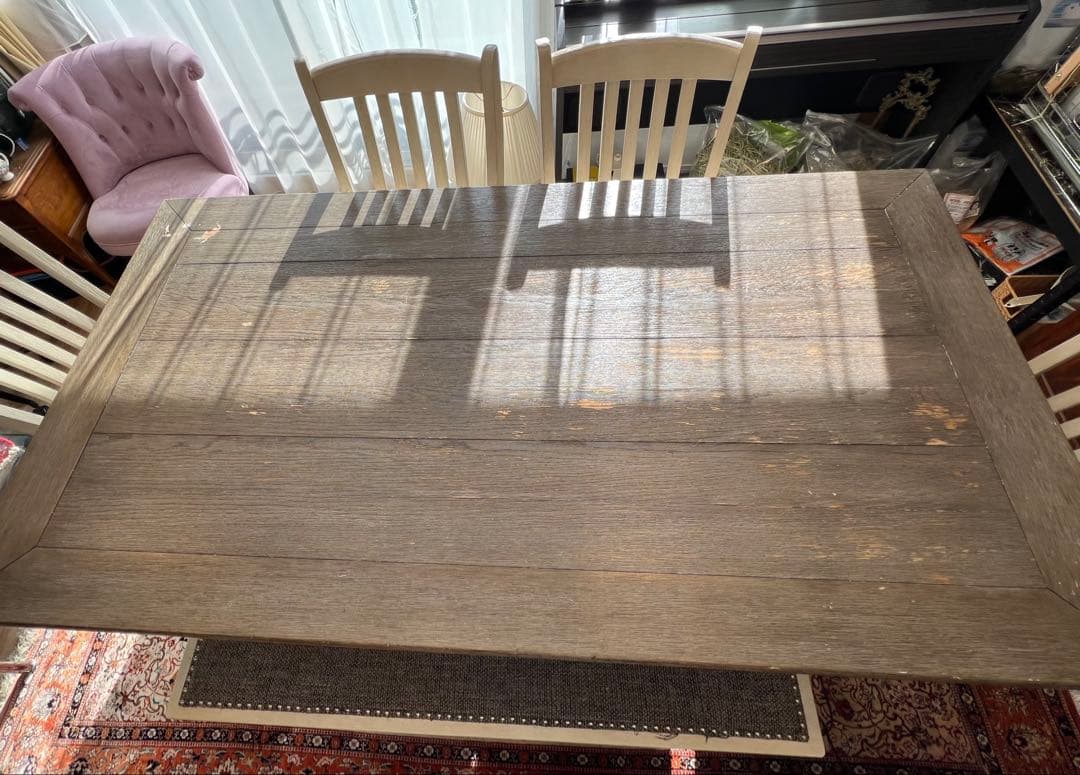 アシュレイ　ダイニングセット　テーブル　椅子　ベンチ　チェア　6点まとめて