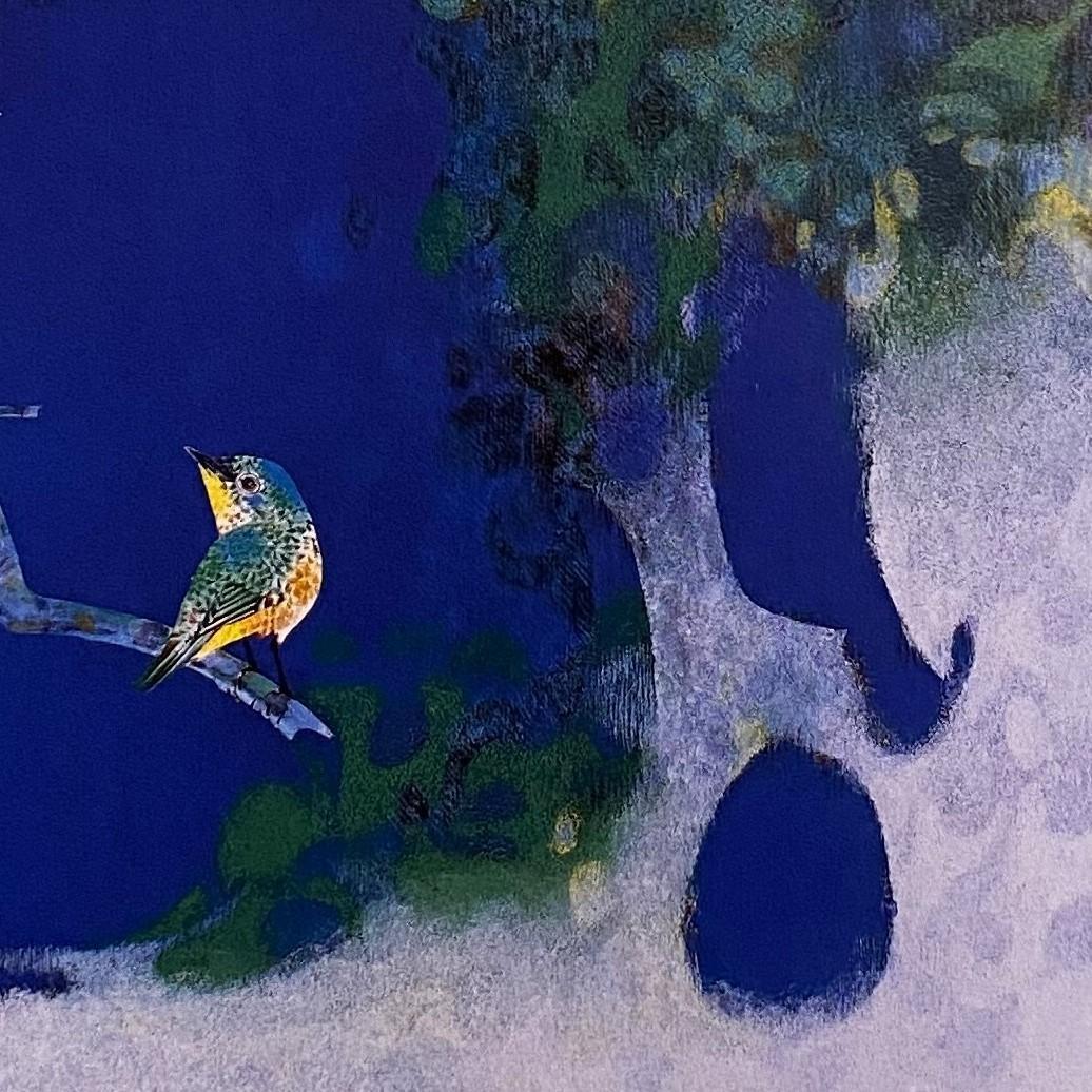 市野龍起、【春の朝】、希少な額装用画集より、新品額装付、状態良好