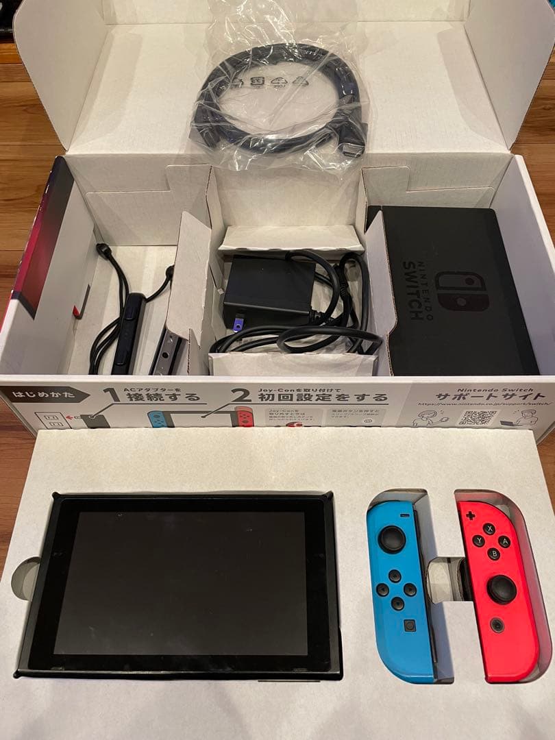 Nintendo Switch ネオン 赤青 本体 付属品完備