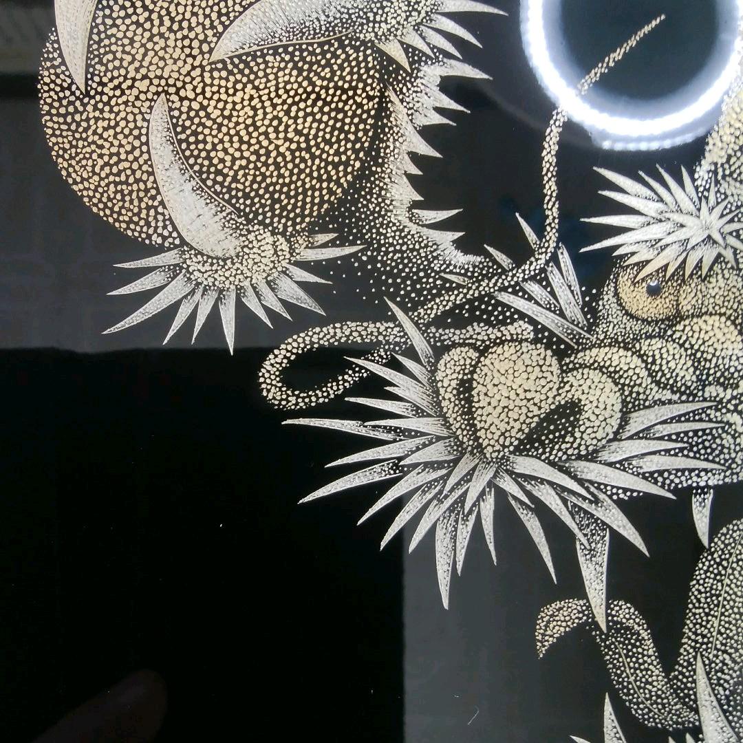 高品質 輪島塗沈金 漆芸パネル「龍」