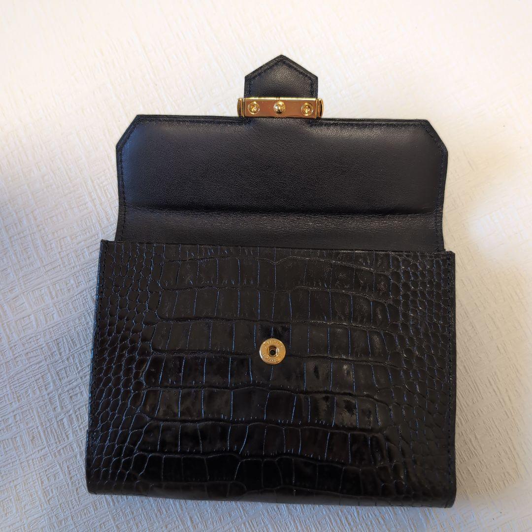 YVES SAINT LAURENT ブラック二つ折り財布