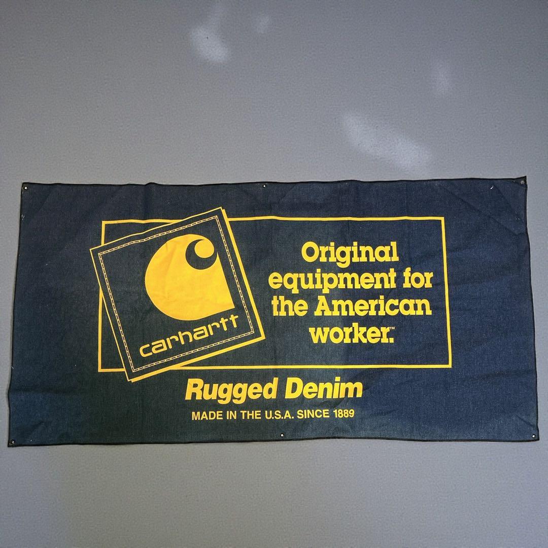 ヴィンテージ カーハート デニムバナー タペストリー 壁掛け - メルカリ