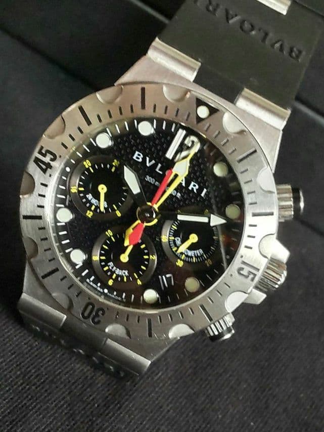 BVLGARI クロノグラフ　プロフェッショナルスクーバ　フライバック