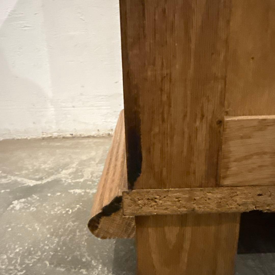 ヴィンテージ 木製サイドテーブル 扉収納付き 2