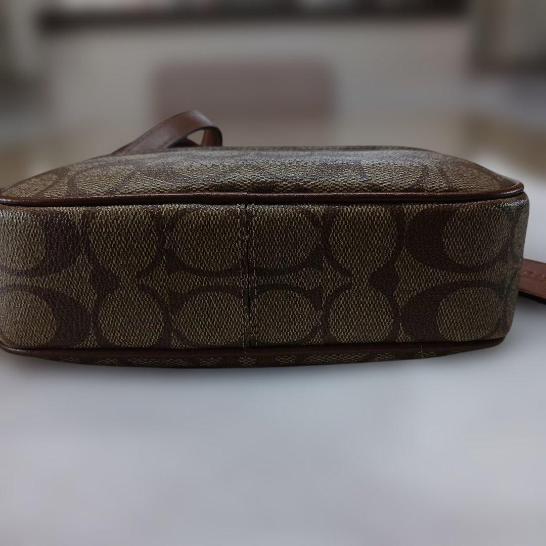 美品COACH モノグラム柄 ショルダーバッグブラウン