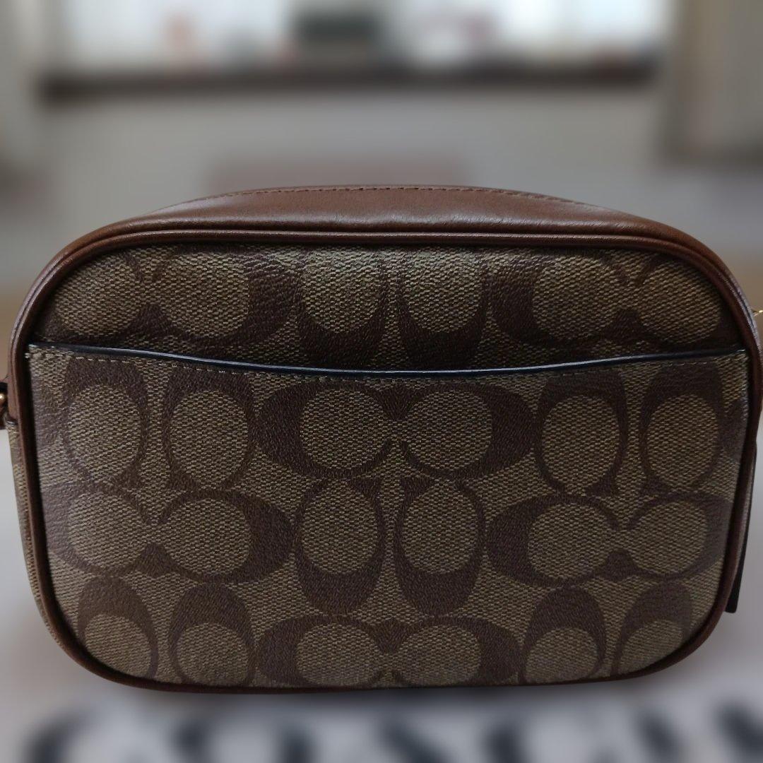 美品COACH モノグラム柄 ショルダーバッグブラウン