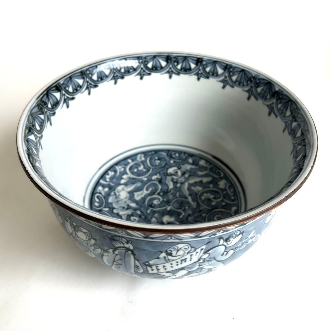 清水焼 京焼 瑞昭窯 名匠 二代目 大野瑞昭作 染付け 深鉢