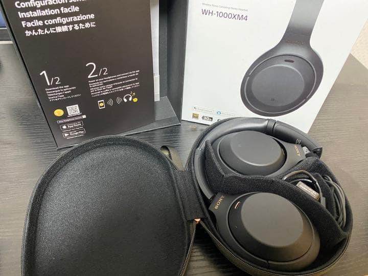 完美品【動作確認済】 WH-1000XM4 ブラック 付属品.説明書全てあり