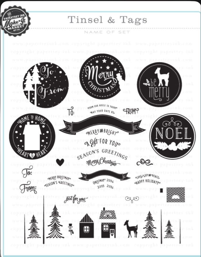 Papertrey Ink Dies Tinsel & Tag その他3種 Papertrey Ink Dies Tinsel & Tag その他3種