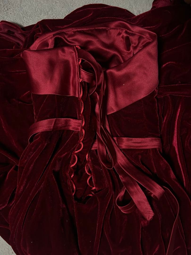 S*U様 カラードレス　ロングドレス　ワインレッド