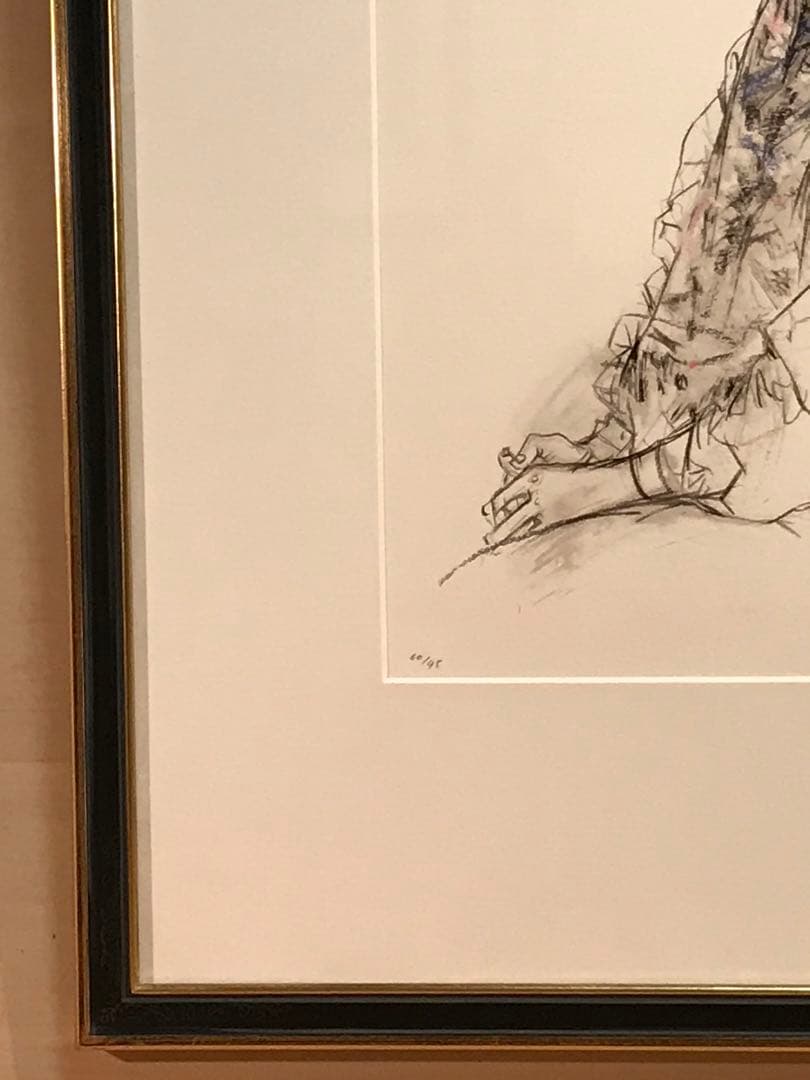 佐藤忠良「冬帽子(或る日の女Ⅰ)」リトグラフ＋手彩色直筆サイン・作品