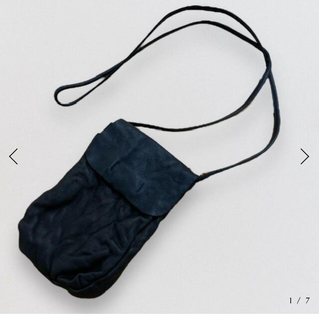 【pas de calais】牛革レザーポーチ✴︎黒