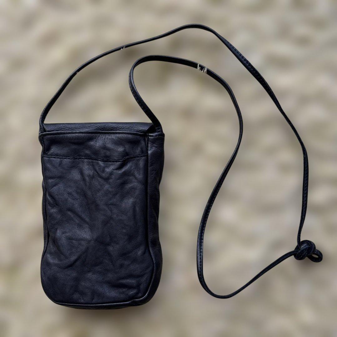 【pas de calais】牛革レザーポーチ✴︎黒