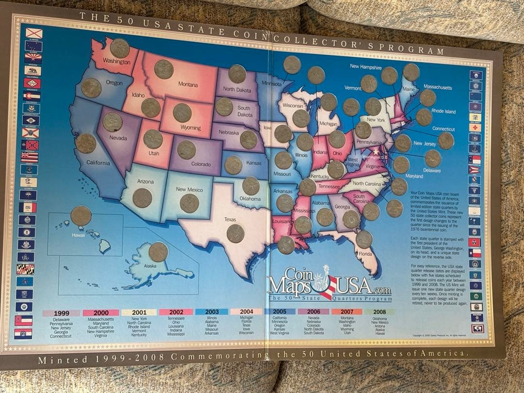 1999年〜2008年 50州記念クォーター硬貨 コンプリートコレクション