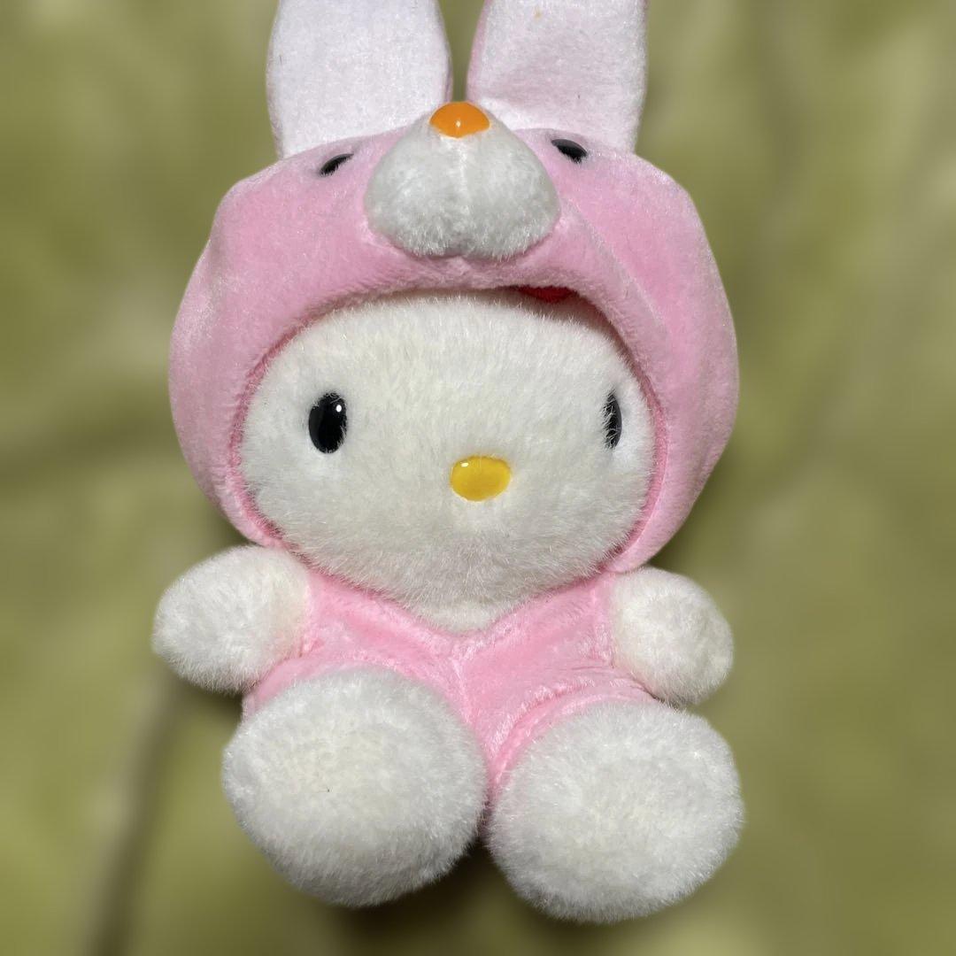 ハローキティ ぬいぐるみ ウサギ耳付き - メルカリ
