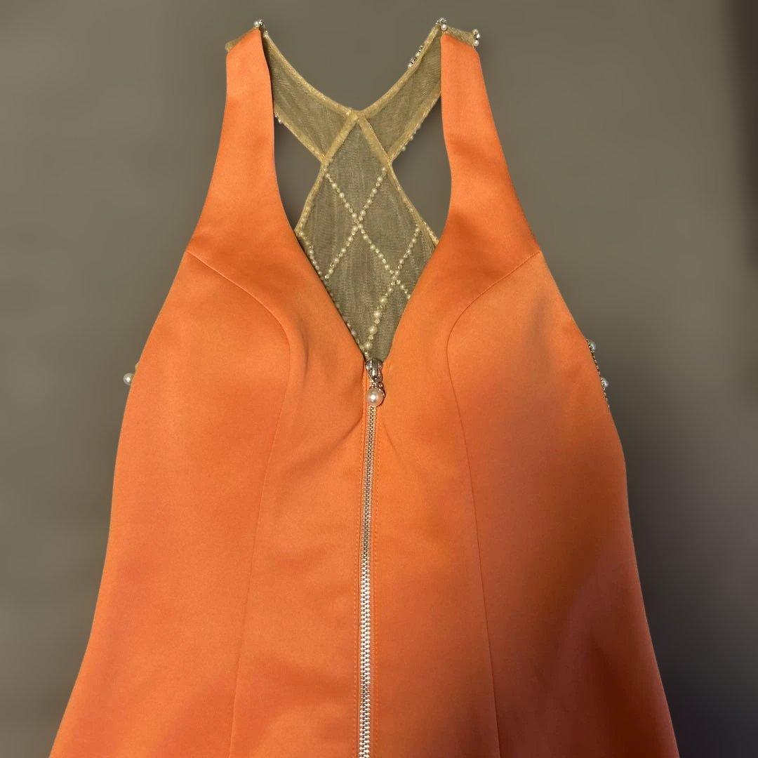 Veautt ヴュート オレンジ キャバドレス　パーティードレス　膝丈　ドレス