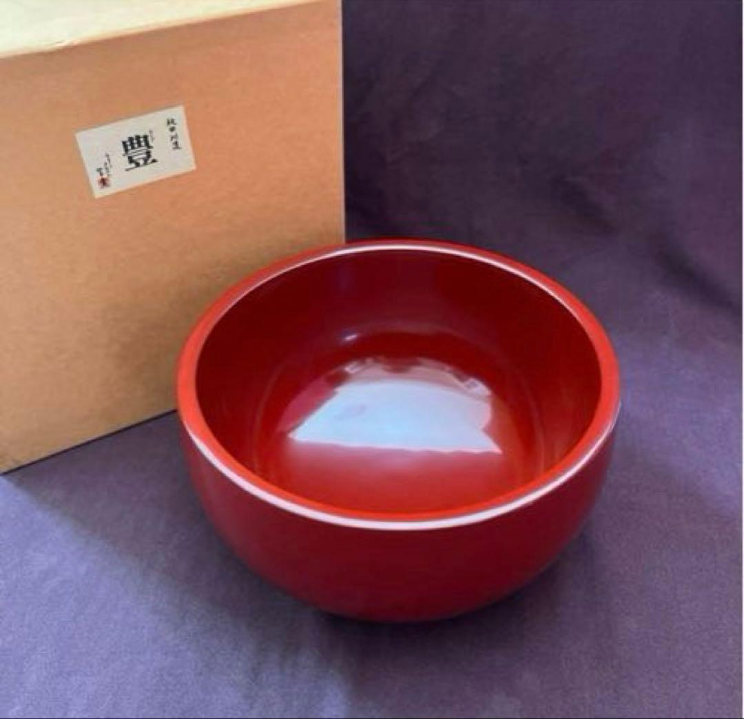 川連漆器　漆塗り　鉢　ボール　21㎝　漆器　漆椀