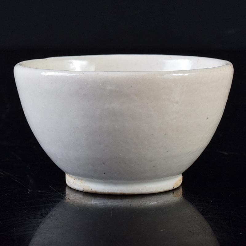 朝鮮美術　李朝　白釉　盃　V　R8284