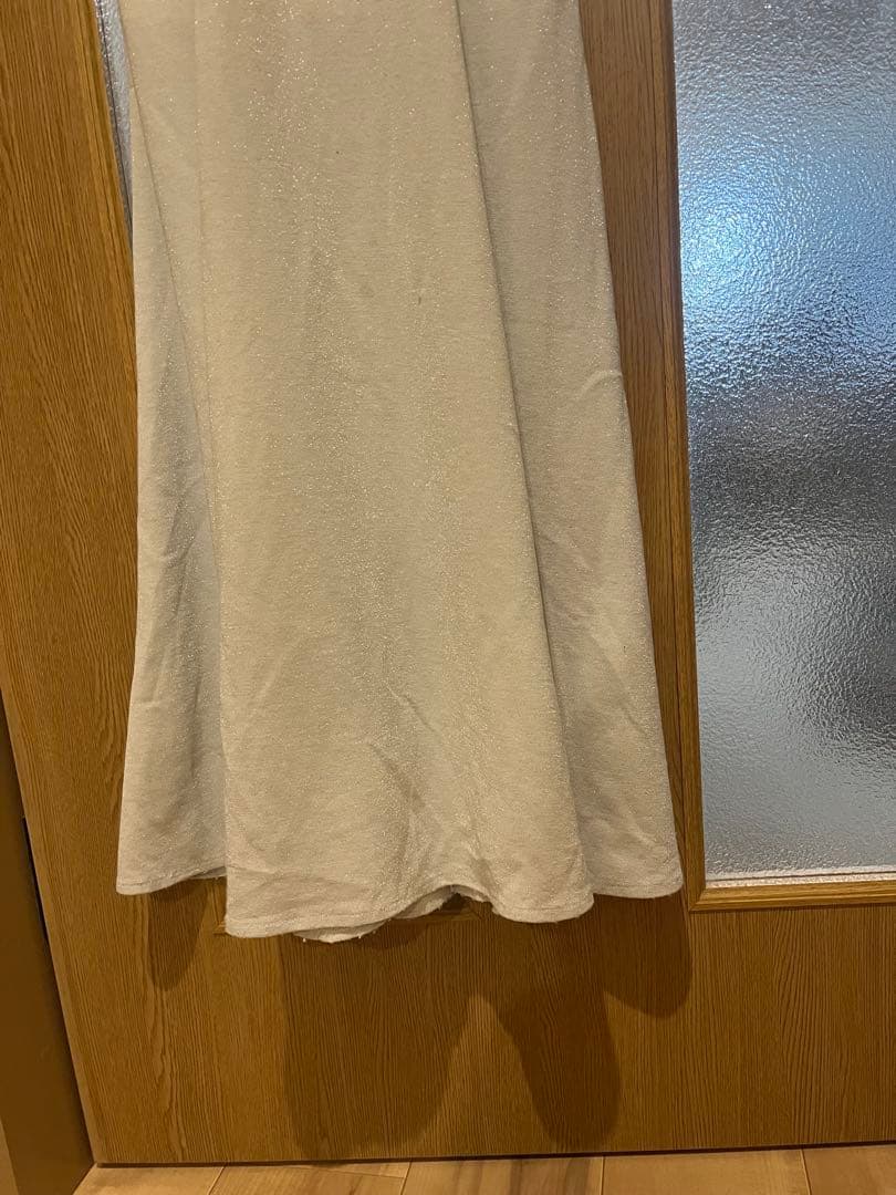 オフショルスパンコールグリッターロングドレス/キャバドレス