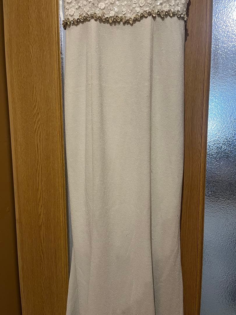 オフショルスパンコールグリッターロングドレス/キャバドレス