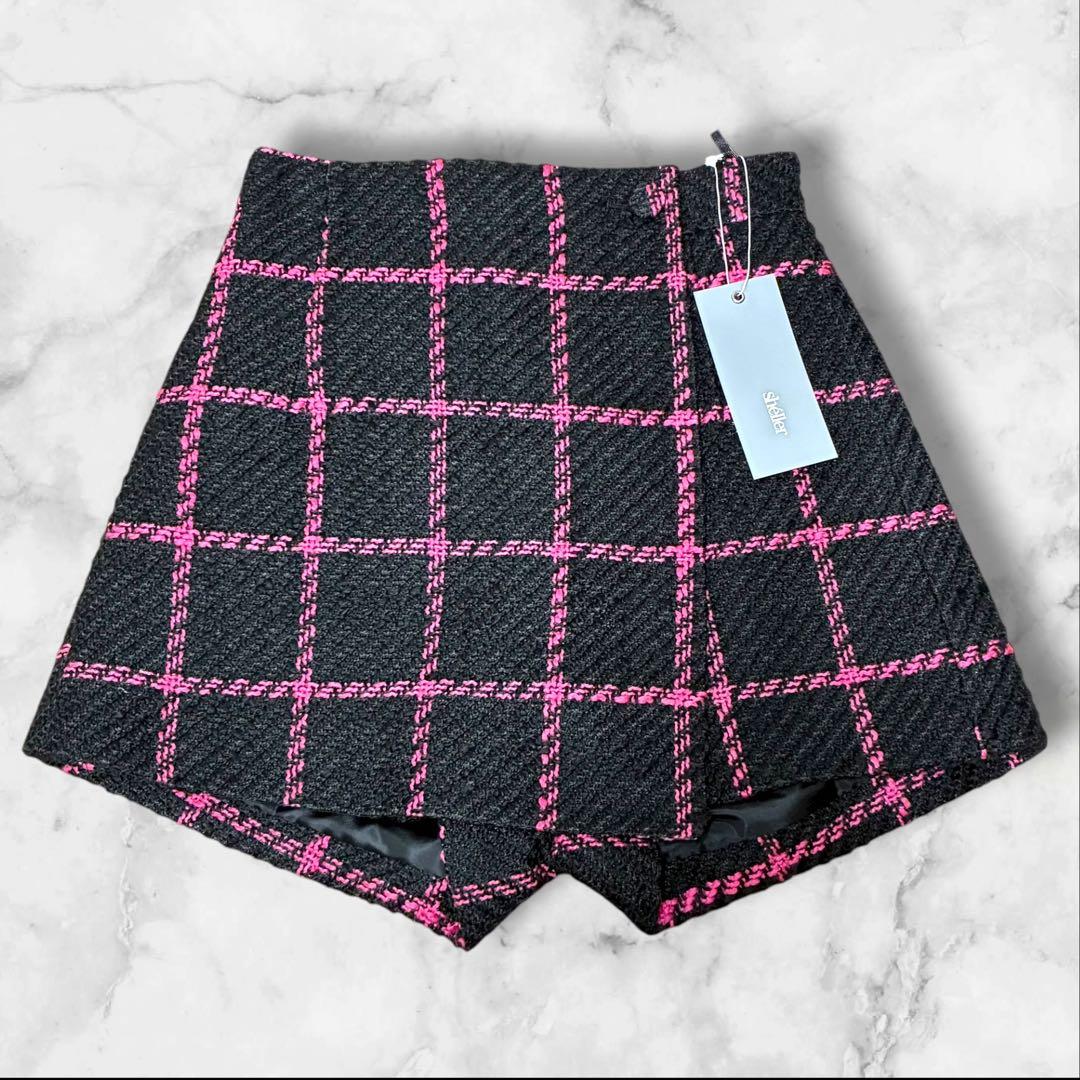 【新品未使用 】shéller グラフチェック ラップキュロット タグ付き