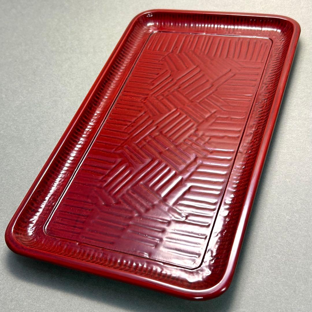 角盆　『後藤塗　香川漆器』　宗家後藤盆　朱色　讃岐漆器　お茶道具　茶道　工芸品